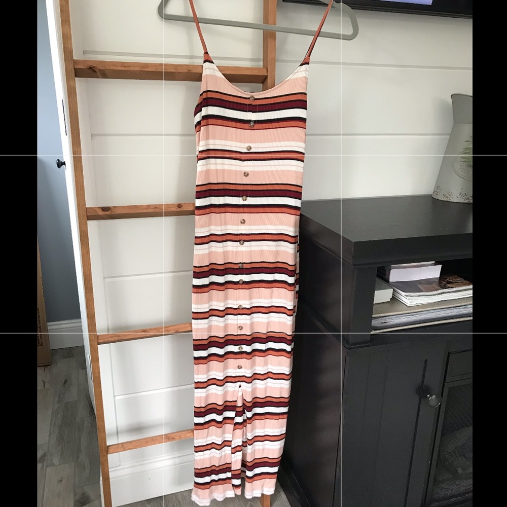 Striped midi dress